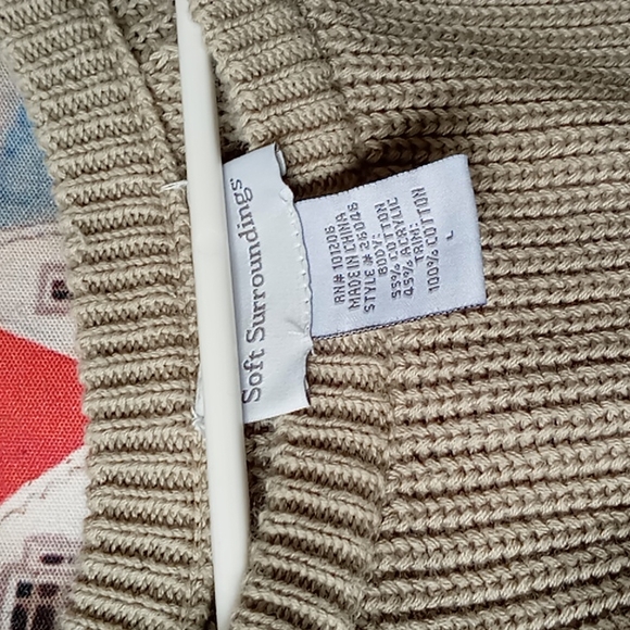 Soft Surroundings tan cotton sweater 🌷 - Picture 7 of 7